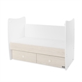 Bed MATRIX NEW white+light oak /transformed into a child bed/